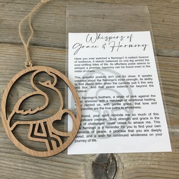 Flamingo Story Card Christmas Ornament - Picture 5 of 6